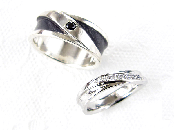 2人の好みの違いを活かした結婚指輪オーダー例