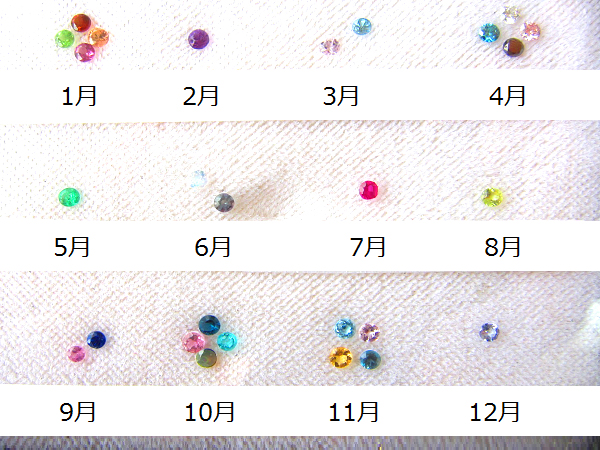 誕生石もたくさんあります